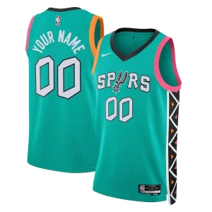 Robusto Resistente Magnifico San Antonio Spurs Nike Unisex 2022/23 2022/23 Swingman Custom Jersey City Edition Turquoise  per i veri fan