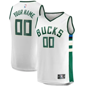 Robusto Sofisticato Milwaukee Bucks Youth Fast Break Replica Custom Jersey Association Edition White  per i veri fan