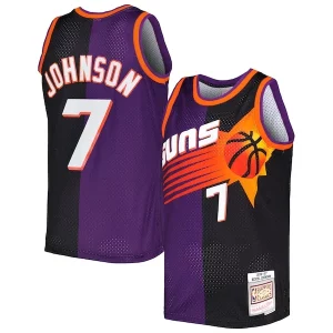 Robusto Stupendo Versatile Kevin Johnson Phoenix Suns Hardwood Classics 1996/97 Split Swingman Jersey Purple/Black  per i veri fan
