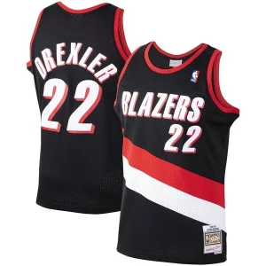 Sofisticato Clyde Drexler Portland Trail Blazers 1991/92 Hardwood Classics Swingman Jersey Black  per i veri fan