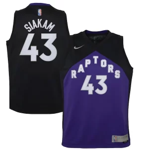 Sofisticato Pascal Siakam Toronto Raptors Nike Youth 2020/21 Swingman Player Jersey Black/Purple Earned Edition  per i veri fan