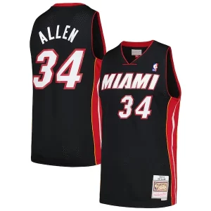 Splendido Bellissimo Ray Allen Miami Heat 2012/13 Hardwood Classics Swingman Jersey Black  per i veri fan
