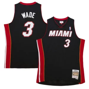 Elegante Resistente Comodo Dwyane Wade Miami Heat Hardwood Classics Swingman Jersey Black  per i veri fan