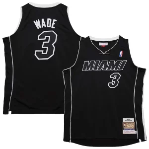 Splendido Comodo Sofisticato Dwyane Wade Miami Heat 2011/12 Hardwood Classics Authentic Jersey Black  per i veri fan