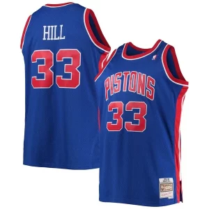 Splendido Cool Duraturo Grant Hill Detroit Pistons 1995/96 Big & Tall Hardwood Classics Swingman Jersey Blue  per i veri fan