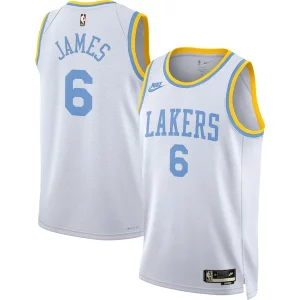 Splendido Eccezionale LeBron James Los Angeles Lakers Nike Swingman Jersey Classic Edition White  per i veri fan