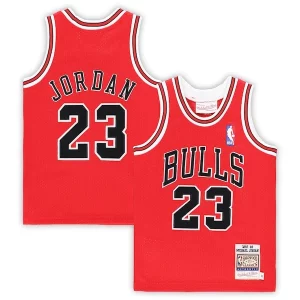 Splendido Fascinante Stupendo Michael Jordan Chicago Bulls Toddler 1997/98 Hardwood Classics Authentic Jersey Red/Black/White  per i veri fan
