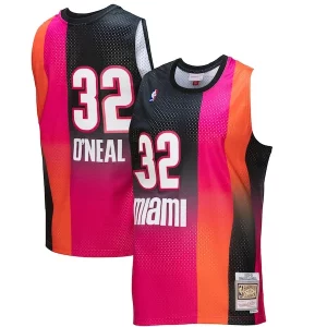 Splendido Gorgeous Fantastico Shaquille O'Neal Miami Heat 2005/06 Hardwood Classics Fadeaway Swingman Player Jersey Pink/Black  per i veri fan