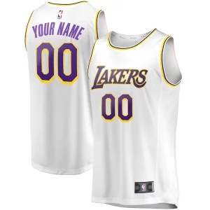 Splendido Gorgeous Stupendo Los Angeles Lakers Youth Fast Break Replica Custom Jersey Association Edition White  per i veri fan
