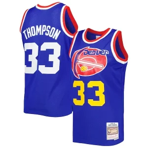 Splendido Incantevole Fantastico David Thompson Denver Nuggets Hardwood Classics 1975/76 Swingman Jersey Royal  per i veri fan