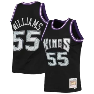 Splendido Jason Williams Sacramento Kings 2000/01 Hardwood Classics NBA 75th Anniversary Diamond Swingman Jersey Black  per i veri fan