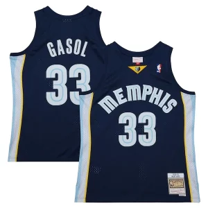 Splendido Marc Gasol Memphis Grizzlies 2008/09 Hardwood Classics Swingman Throwback Jersey Navy  per i veri fan