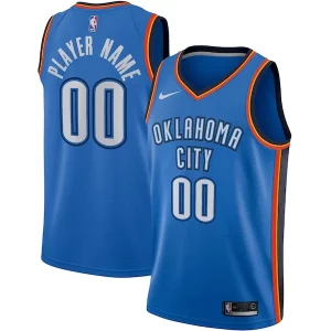 Splendido Moderno Oklahoma City Thunder Nike Swingman Custom Jersey Blue Icon Edition  per i veri fan