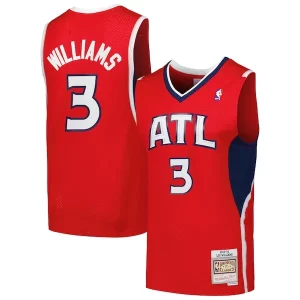 Splendido Sofisticato Stupendo Lou Williams Atlanta Hawks 2001/02 Hardwood Classics Swingman Jersey Red  per i veri fan