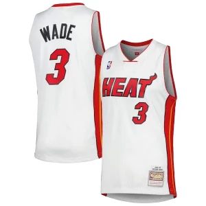 Splendido Versatile Dwyane Wade Miami Heat 2001/02 Hardwood Classics Swingman Jersey White  per i veri fan