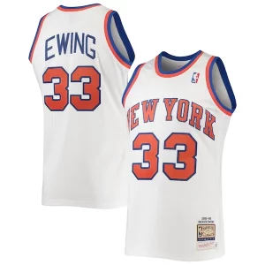 Stupendo Attraente Patrick Ewing New York Knicks 1985/86 Hardwood Classics Authentic Jersey White  per i veri fan