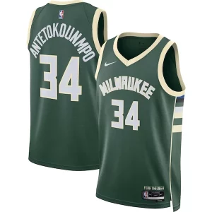 Stupendo Attraente Robusto Giannis Antetokounmpo Milwaukee Bucks Nike Unisex Swingman Jersey Icon Edition Hunter Green/White  per i veri fan
