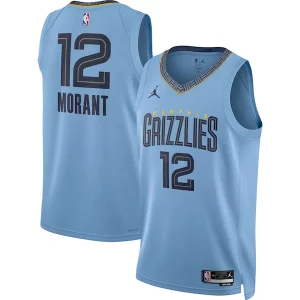Stupendo Delizioso Incantevole Ja Morant Memphis Grizzlies Jordan Brand Unisex Swingman Jersey Statement Edition Light Blue  per i veri fan
