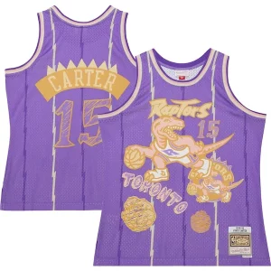 Stupendo Delizioso Vince Carter Toronto Raptors 1998/99 Swingman Sidewalk Sketch Jersey Purple  per i veri fan