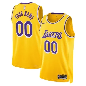 Stupendo Los Angeles Lakers Nike Unisex Swingman Custom Jersey Gold Icon Edition  per i veri fan