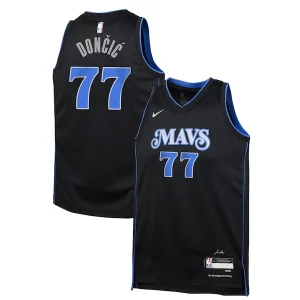 Stupendo Magnifico Luka Dončić Dallas Mavericks Nike Youth Swingman Replica Jersey City Edition Black  per i veri fan