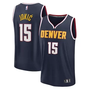Stupendo Nikola Jokic Denver Nuggets Fast Break Replica Player Jersey Icon Edition Navy  per i veri fan