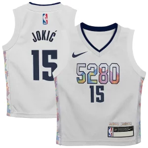 Duraturo Gorgeous Eccezionale Nikola Jokic Denver Nuggets Nike Toddler 2024/25 Swingman Player Jersey City Edition White  per i veri fan