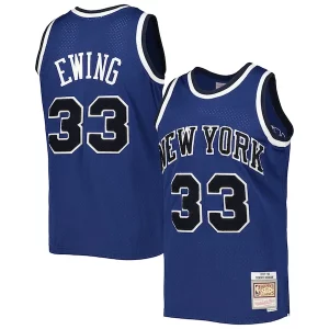 Stupendo Patrick Ewing New York Knicks 1997/98 Hardwood Classics Off Court Swingman Jersey Blue  per i veri fan