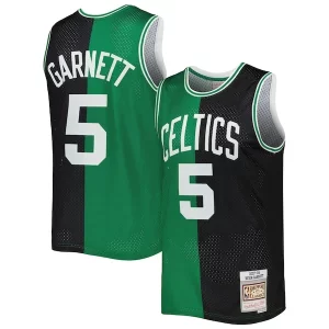 Stupendo Prestigioso Kevin Garnett Boston Celtics Hardwood Classics 2007/08 Split Swingman Jersey Black/Kelly Green  per i veri fan