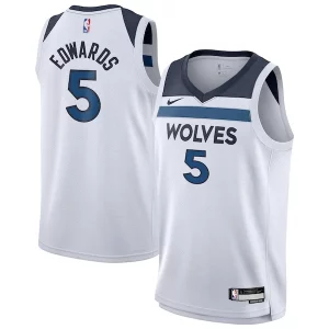 Trendy Anthony Edwards Minnesota Timberwolves Nike Youth Swingman Jersey Association Edition White  per i veri fan