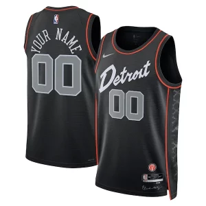 Trendy Detroit Pistons Nike Unisex 2023/24 Custom Swingman Jersey Black City Edition  per i veri fan