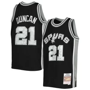 Trendy Fascinante Accattivante Tim Duncan San Antonio Spurs Youth 1998/99 Hardwood Classics 75th Anniversary Diamond Jersey  per i veri fan