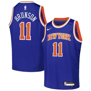 Trendy Jalen Brunson New York Knicks Nike Youth Swingman Jersey Icon Edition Blue  per i veri fan