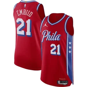 Trendy Joel Embiid Philadelphia 76ers Jordan Brand Authentic Player Jersey Statement Edition Red  per i veri fan