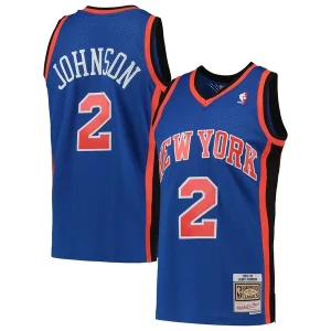 Trendy Larry Johnson New York Knicks 1998/99 Hardwood Classics Swingman Jersey Blue  per i veri fan
