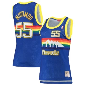 Trendy Meraviglioso Lussuoso Dikembe Mutombo Denver Nuggets Women's 1991/92 Hardwood Classics Swingman Jersey Royal  per i veri fan