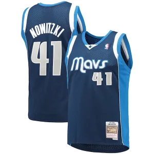 Trendy Moderno Dirk Nowitzki Dallas Mavericks 2011/12 Hardwood Classics Swingman Jersey Navy  per i veri fan