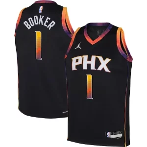 Trendy Moderno Elegante Devin Booker Phoenix Suns Jordan Brand Youth Swingman Jersey Statement Edition Black  per i veri fan