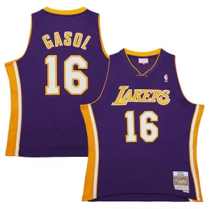 Trendy Pau Gasol Los Angeles Lakers 2009/10 Hardwood Classics Swingman Jersey Purple  per i veri fan