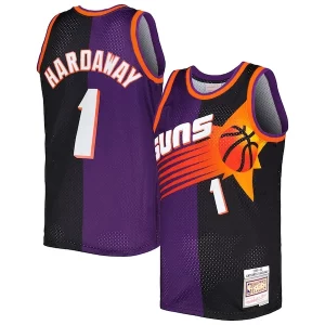 Trendy Penny Hardaway Phoenix Suns Hardwood Classics 1999/00 Split Swingman Jersey Purple/Black  per i veri fan