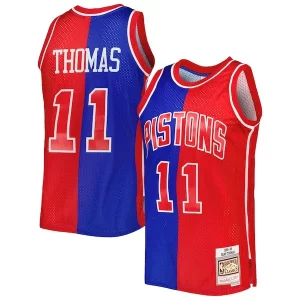 Trendy Robusto Pratico Isiah Thomas Isiah Thomas Hardwood Classics 1988/89 Split Swingman Jersey Blue/Red  per i veri fan