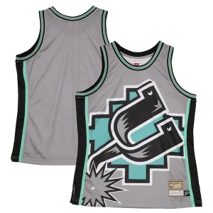 Trendy San Antonio Spurs Hardwood Classics Blown Out Fashion Jersey Gray  per i veri fan