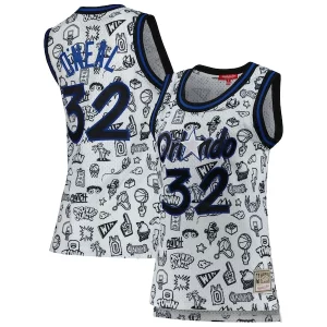 Trendy Shaquille O'Neal Orlando Magic Women's 1994 Doodle Swingman Jersey White  per i veri fan