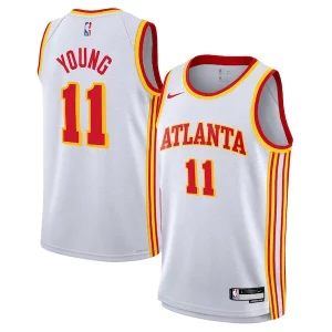 Trendy Trae Young Atlanta Hawks Nike Youth Swingman Jersey Association Edition White  per i veri fan
