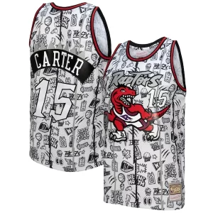 Trendy Vince Carter Toronto Raptors 1998/99 Swingman Jersey White  per i veri fan