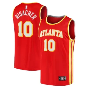 Bellissimo Versatile Trendy Zaccharie Risacher Atlanta Hawks Youth 2024 NBA Draft Fast Break Player Jersey Icon Edition Red  per i veri fan