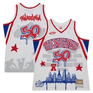 Versatile Classico Philadelphia 76ers x Tats Cru Hardwood Classics Fashion Jersey White  per i veri fan
