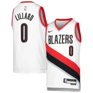 Versatile Damian Lillard Portland Trail Blazers Nike Youth Swingman Jersey Association Edition White  per i veri fan