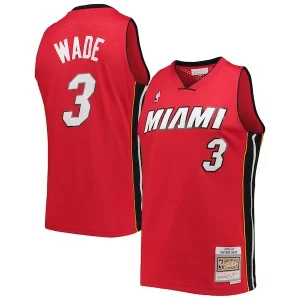 Versatile Eccezionale Dwyane Wade Miami Heat Hardwood Classics Swingman Jersey Red  per i veri fan