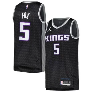 Versatile Fascinante De'Aaron Fox Sacramento Kings Jordan Brand Swingman Player Jersey Statement Edition Black  per i veri fan